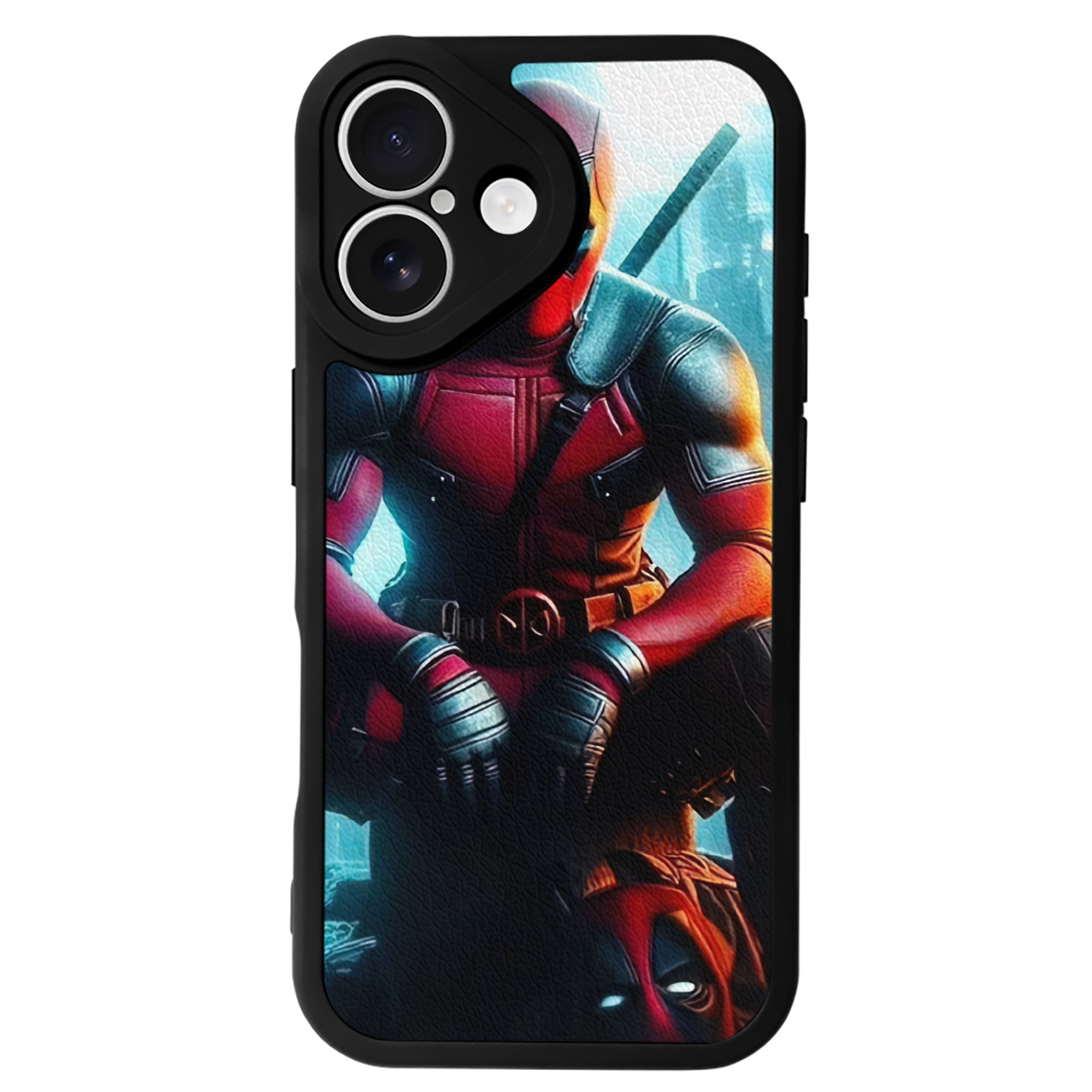 （画像用） Deadpool デッドプール 【iPhone 16シリーズ対応】シリコンスマホケース（レザー調） 材質：シリコン